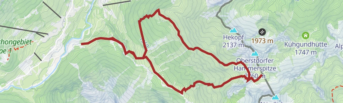 Route map: Bergtour zur Fiderepasshütte